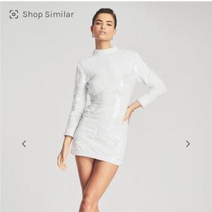 Retrofete April white sequin dress
